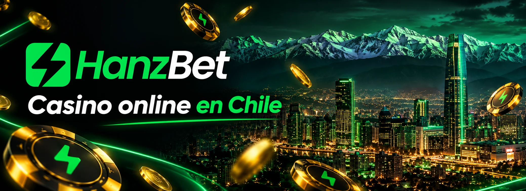 Banner de HanzBet Casino Chile con el bono de bienvenida de hasta 225%